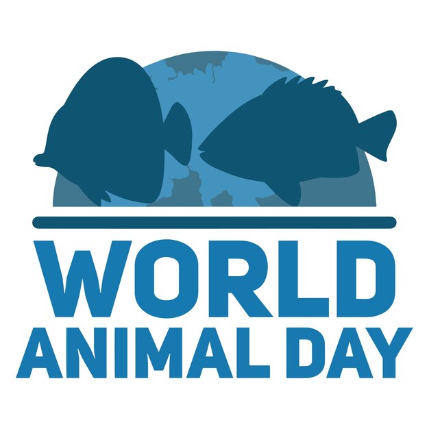 Vector logo world animal day 106