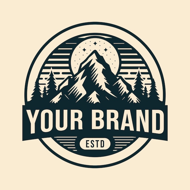 a logo for your brand is on a brown background