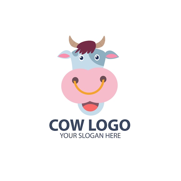 Logo for your business with cute cow character