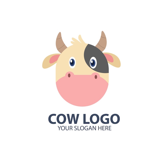 Logo for your business with cute cow character