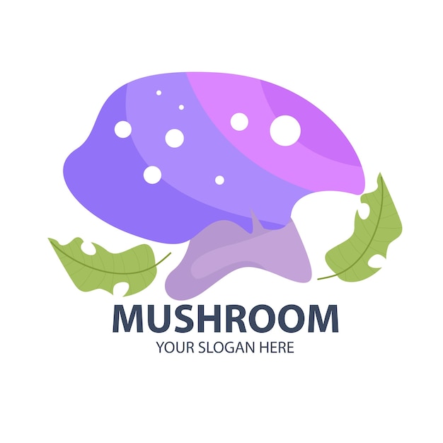 Logo for your business with cute mushroom character