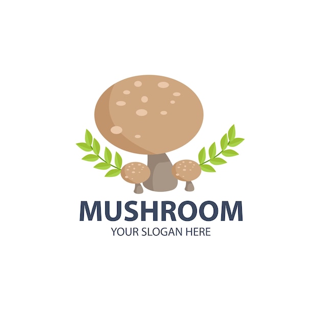 Logo for your business with cute mushroom character