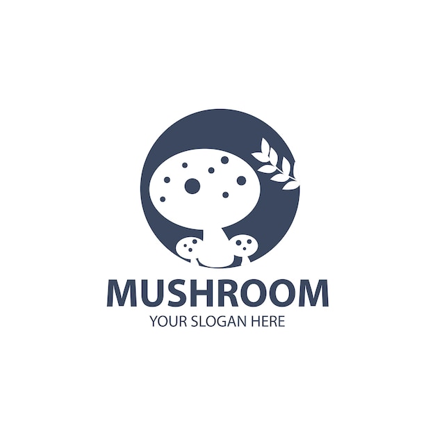 Logo for your business with cute mushroom character