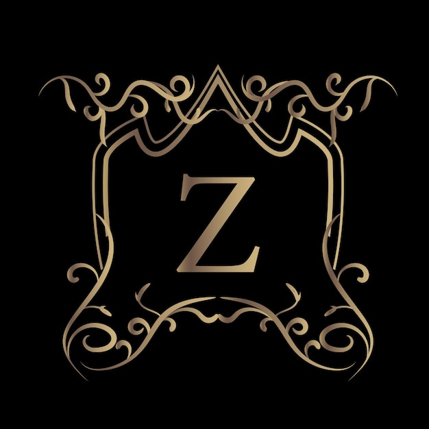 Vector logo z gold business design company brand