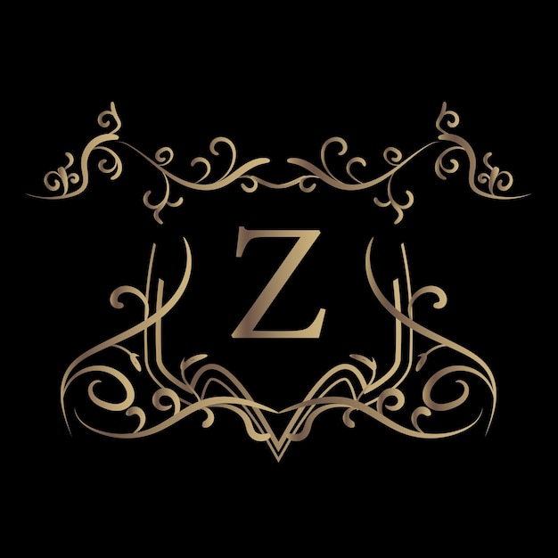 Vector logo z gold business design company brand