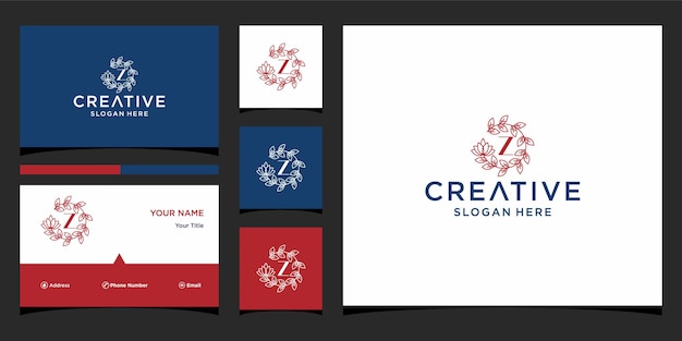 logo z luxury with business card template