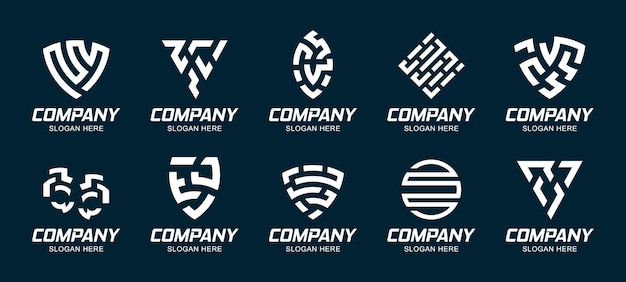 Logos and badges templates vector