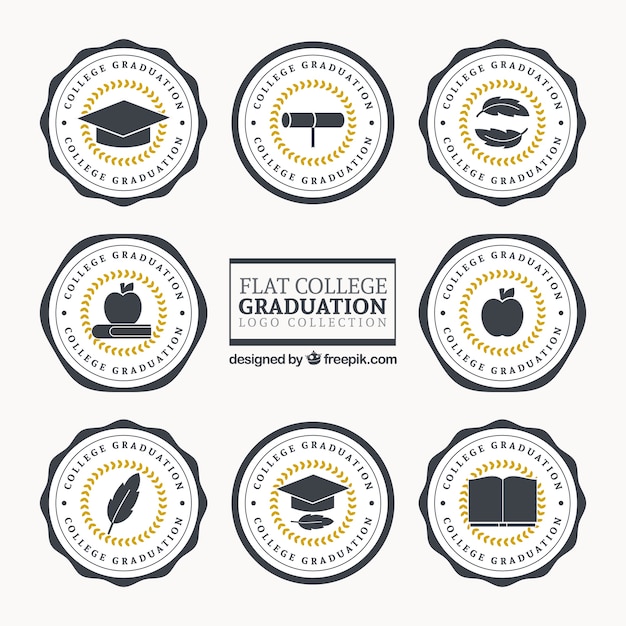 Vector logos for graduation