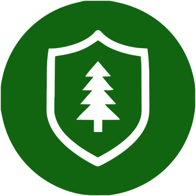 logos in green and brown colors with a pine tree in the middle but more like a football club