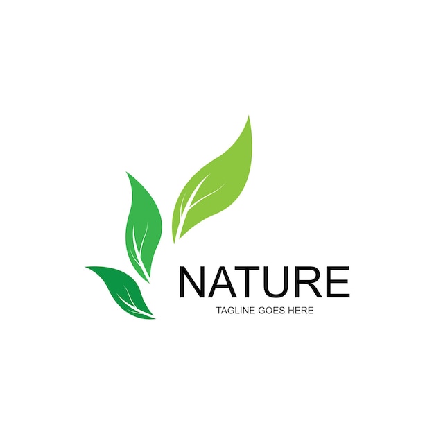 Logos of green leaf ecology nature element vector icon