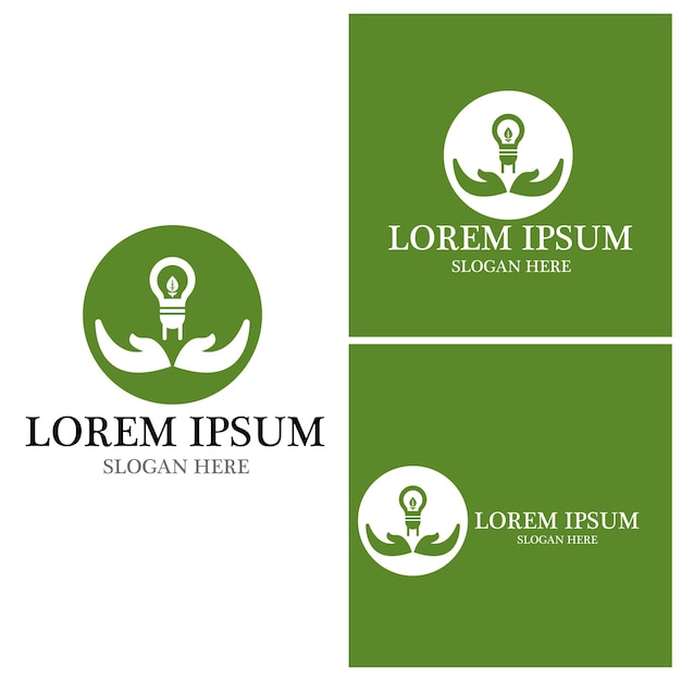 Logos of green Tree leaf ecology