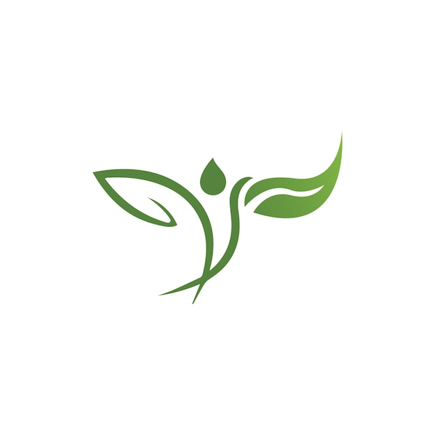 Logos of green Tree leaf ecology