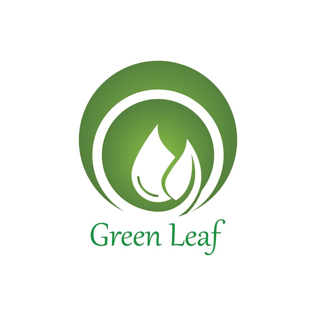 Logos of green Tree leaf ecology