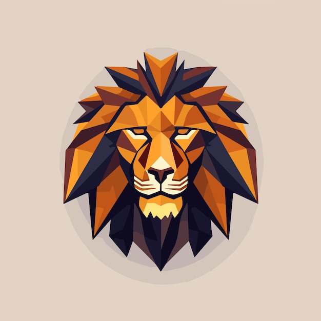 logotype lion head vector ilustration