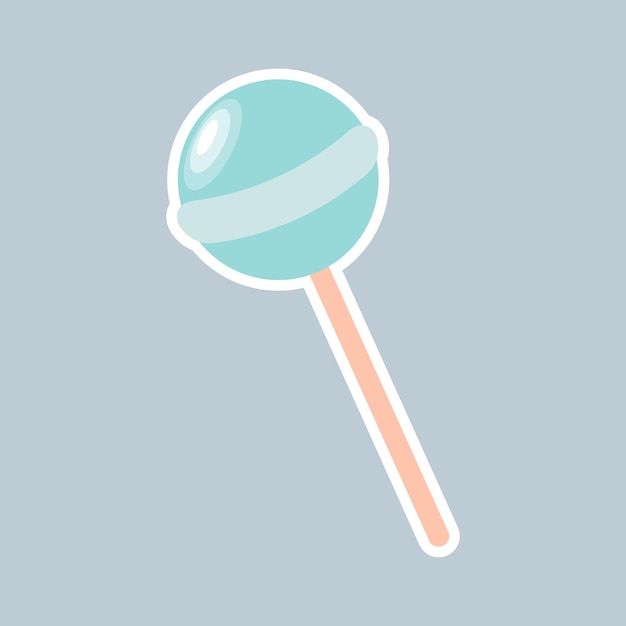 Lollipop ChupaChups Pastel blue colored Vector illustration