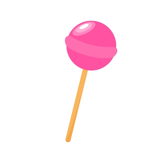 Lollipop ChupaChups sticker in flat style Vector illustration