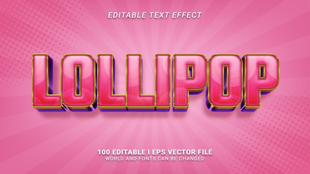 Lollipop text effect