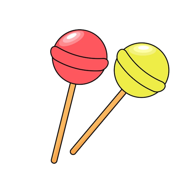 Lollipops ChupaChups with a stroke Vector illustration