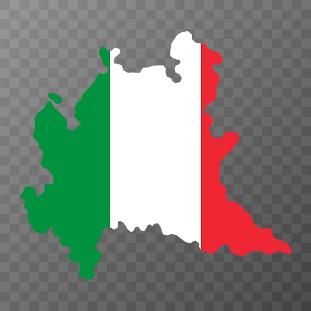 Lombardy Map Region of Italy Vector illustration