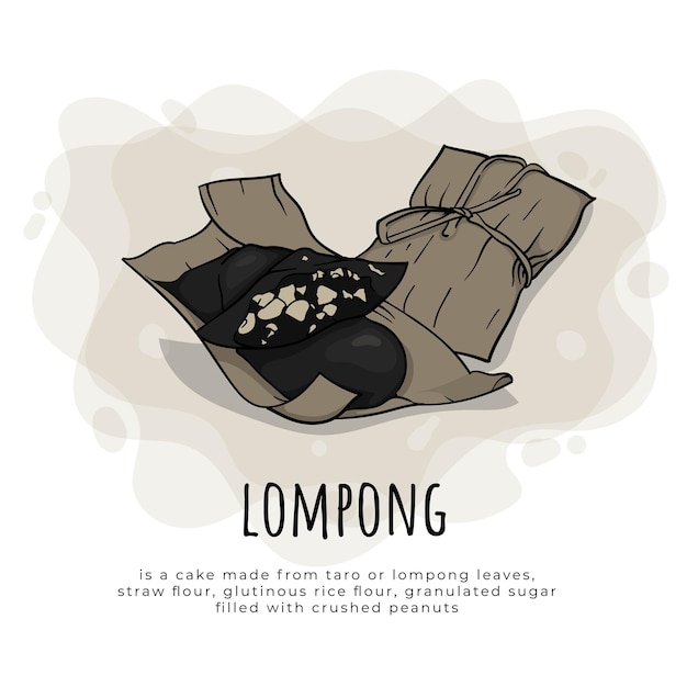 Lompong is the name of a cake that can be found in Indonesia with cartoon concept design