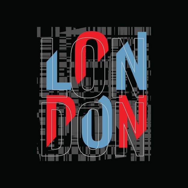 London illustration typography t shirt design