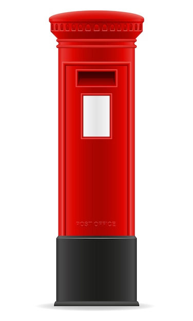 London red mail box vector illustration isolated on white background