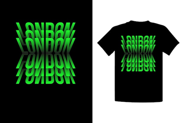 London Text Effect Typography T-Shirt Design