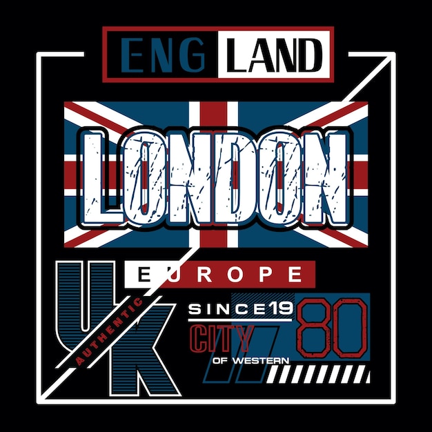 london typography for print ilustration t shirt vector art vintage