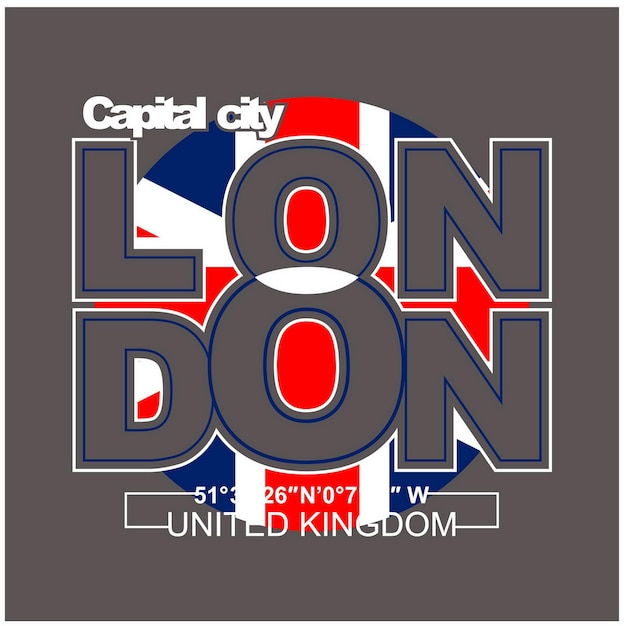 London UK flag typography design in vector illustration tshirt clothing and other uses