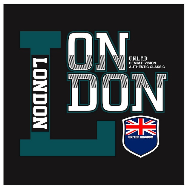 London UK flag Vintage typography design in vector illustration tshirt clothing and other uses