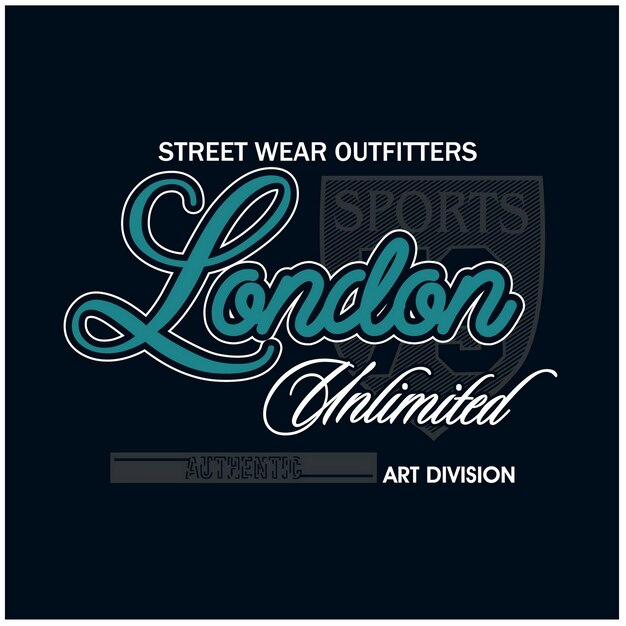 London Vintage typography design in vector illustration tshirt clothing and other uses