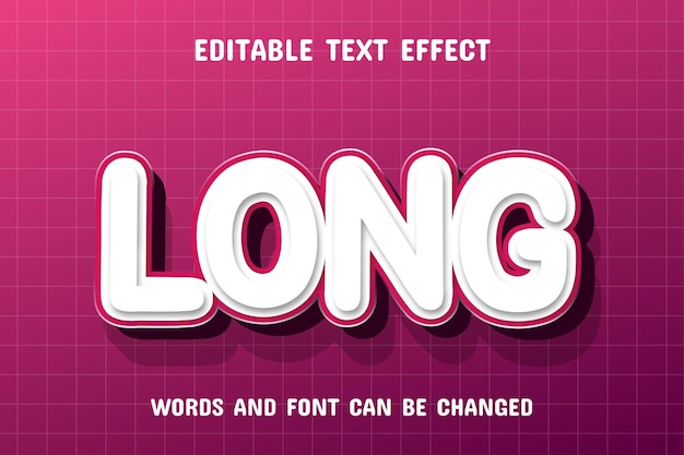 Long gradient text effect