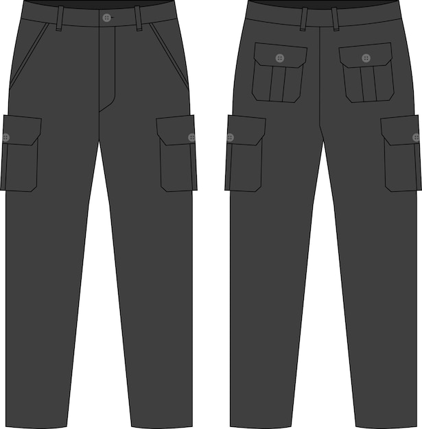 Long pants cargo vector illustration