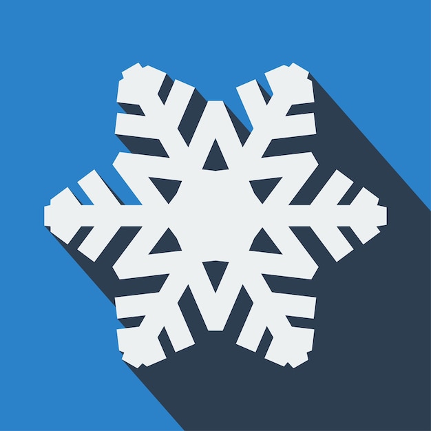 Long shadow snowflake icon