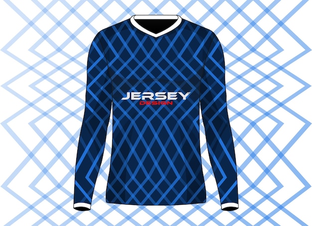 long sleeve men tshirt jersey vector template