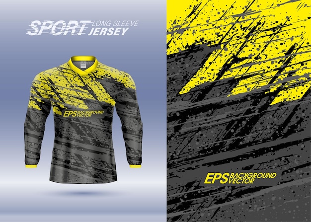 Long sleeve sports abstract texture jersey design for racing, soccer, gaming, motocross, cycling,