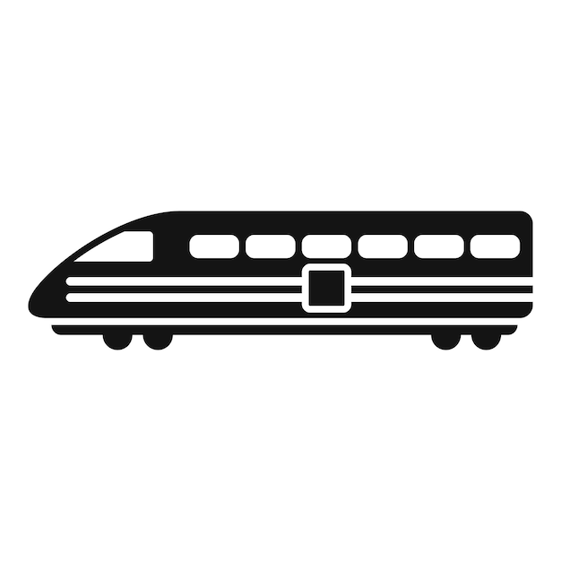 Long wagon train icon simple vector Fast move speed