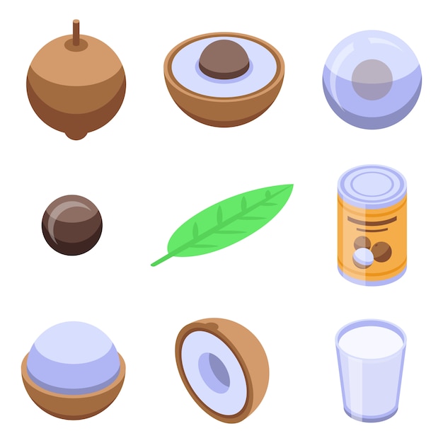 Longan icons set