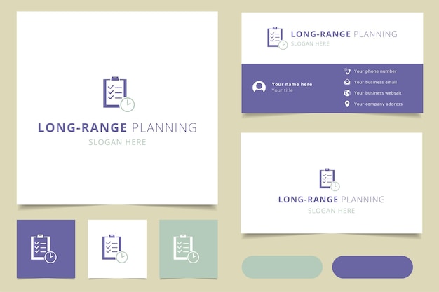 Longrange planning logo design with editable slogan branding