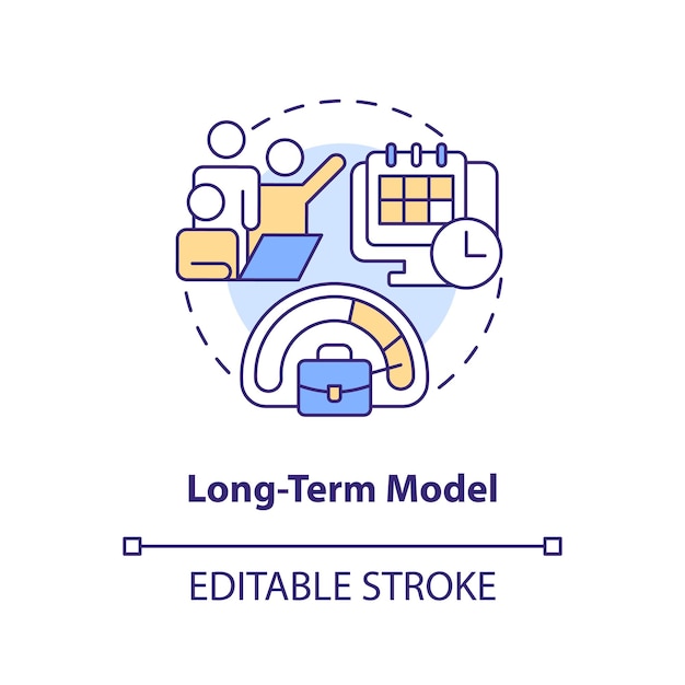 Longterm model concept icon