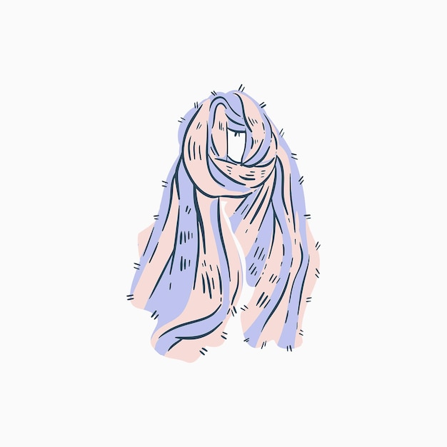 Vector a loose scarf illustration