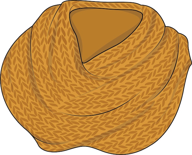 LOOSELY KNITTED SCARF IN EDITABLE VECTOR FILE