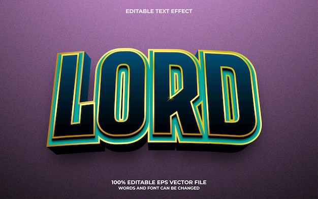 Lord 3d text effect