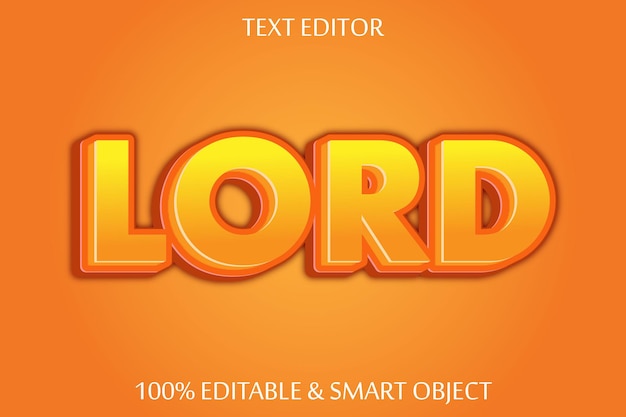 Lord effect 3 dimension emboss cartoon style