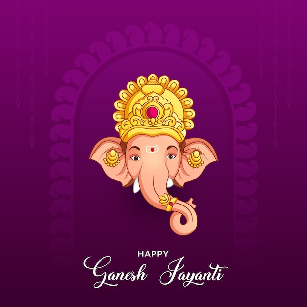 Lord Ganpati for Happy Ganesh Jayanti festival celebration of India