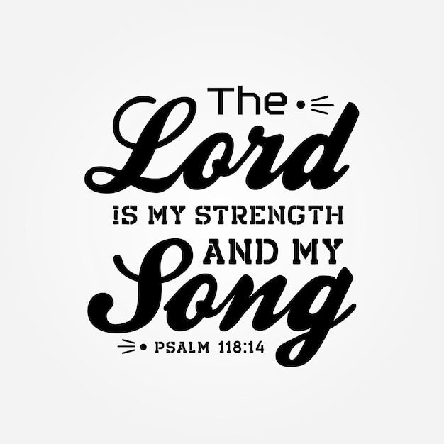 The lord is my strength and my song