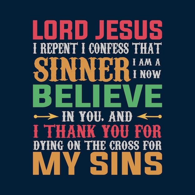 Lord Jesus Typography T shirt Design