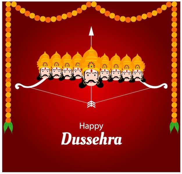 Lord Rama Happy Dussehra Navratri Festival Celebration India Holiday Background