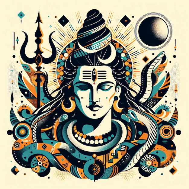 Lord Shiv artistic vector design