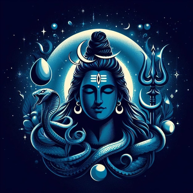 Lord Shiv artistic vector design